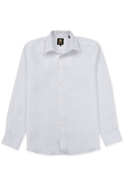 Regular corte formal wear italian linen mens camisas blanco