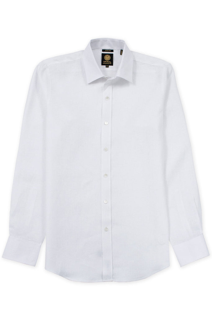 Slim corte italian linen relaxed camisas blanco