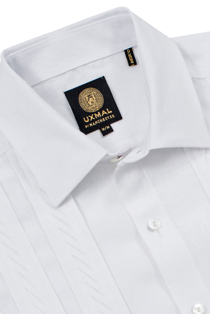 Regular corte italian linen guayabera fresh camisass blanco