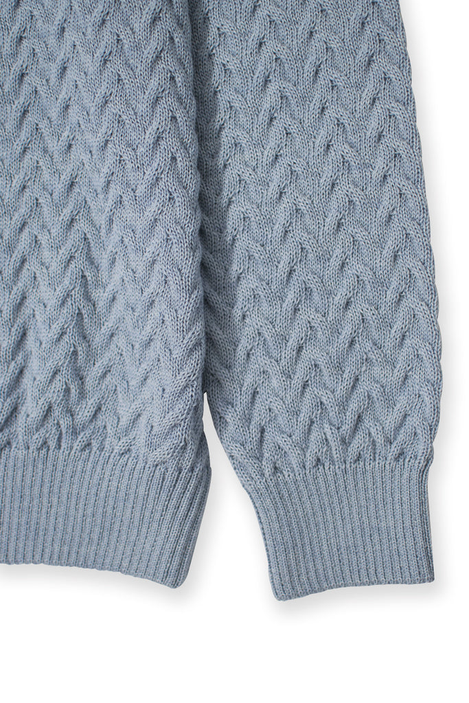 Cable Knit suéter mezcla de lana merino