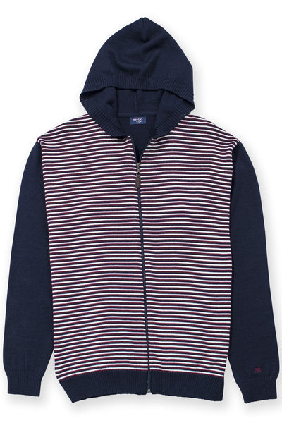 Zip up lightweight hoodie merino wool blend marino